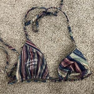 Tia Triangle Bikini Top in Blue Frankies Bikinis Small